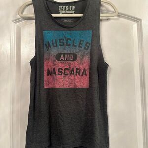 Chin-Up Apparel Muscles and Mascara Tank Top